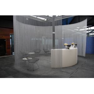 China Dekoration Gold Aluminum Chain Curtain 1m-3m Stainless Steel Mesh Curtain on sale