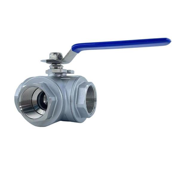 Direct 304/316 Stainless Steel 3-Way Ball Valve with Female Thread Normal Temperature