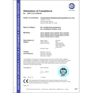 Ningbo Dekon New Energy Co., Ltd Certifications