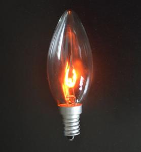 China C35 3w E14 Led Flame Effect Light Bulb Globe Flame Bulb Warm White Energy Saving wholesale