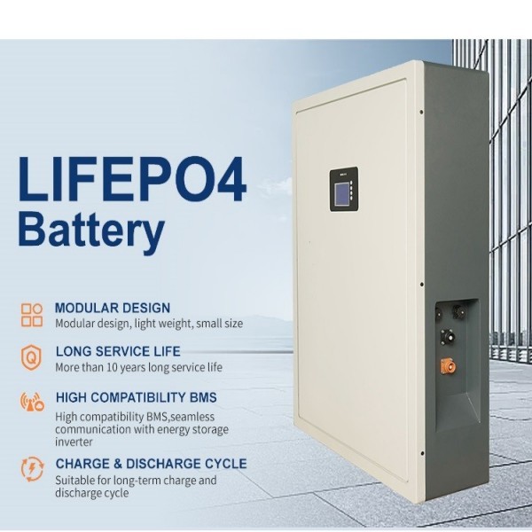 Solar Wall Mounted LiFePo4 Battery 51.2V 100ah 5Kwh 48v Power Wall Residential Energy Storage