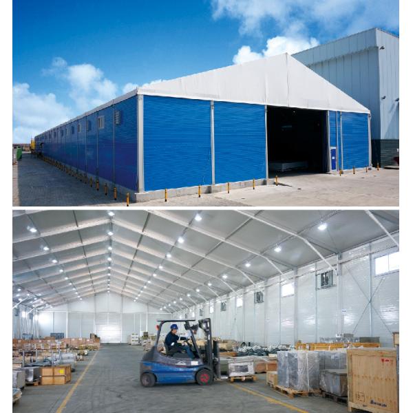 Big Industrial Storage Tents / Aluminum Frame Tents With Sandwich Hard Wall