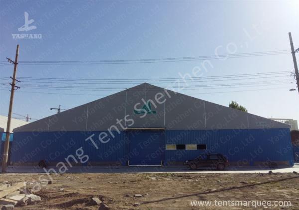 Quality 30 X 50M Industrial storage tents buildings Color Steel Plate Wall Roller Shutter Door for sale