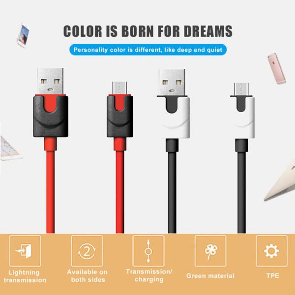 Custom 1M 3FT TPE USB C Fast Charger Data Sync Smile Face Design
