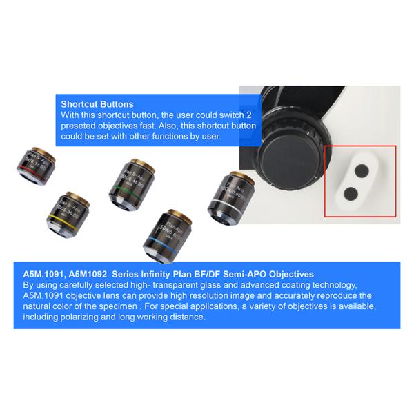 Microscope Semi APO BF+DF+DIC+PL A13.1095-R Full Auto Reflect Portable Metallurgical