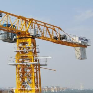 China Heavy Lift Tower Crane 6 Ton 5 Ton Flat Top Crane QTP6010-6 wholesale