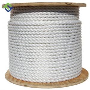 China Marine Fiber Rope 3 Strand Nylon Twisted Rope 36mm Mooring Tail Hawser Ship Rope wholesale