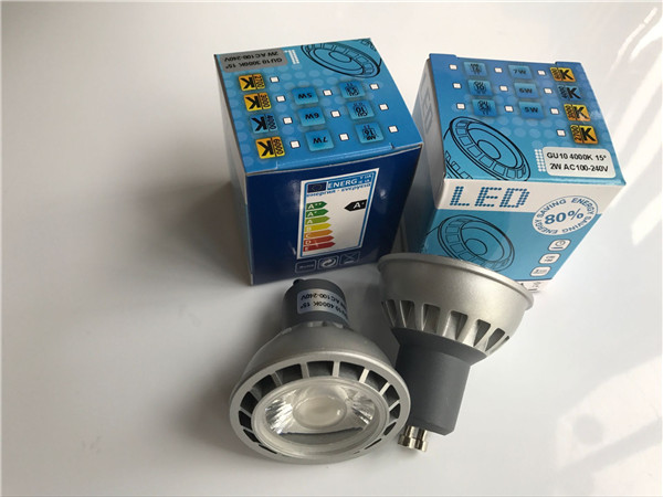 CREE COB LED GU10 LED Spotlight Bulbs , LED Home Light Bulbs Die Casting Aluminum Housing
