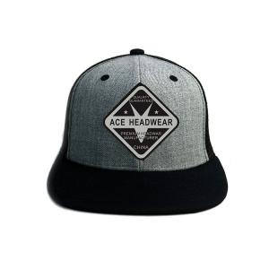 China Summer Black Mesh Flat Brim Snapback Hats Custom Patches Logo Hip Hop Trucker Cap wholesale