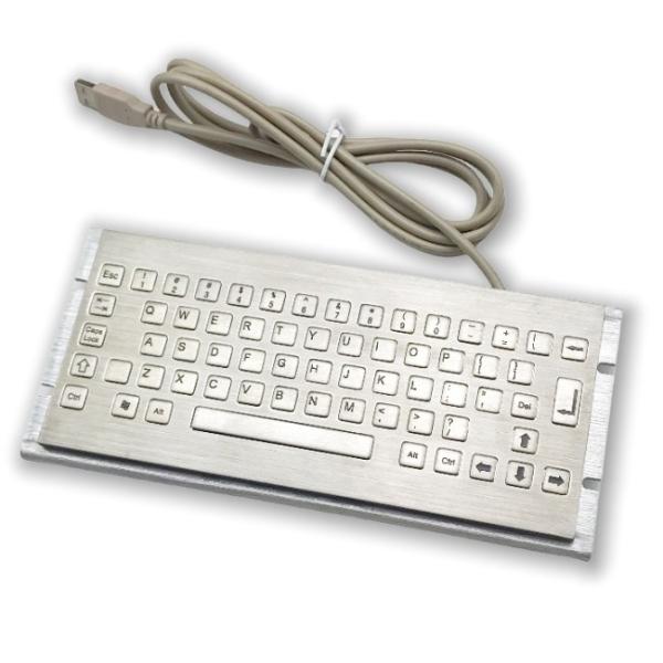 Waterproof IP65 Stainless Steel Keyboard SUS304 Compact design Keyboard MINI sized Rear Panel Mounted -40℃