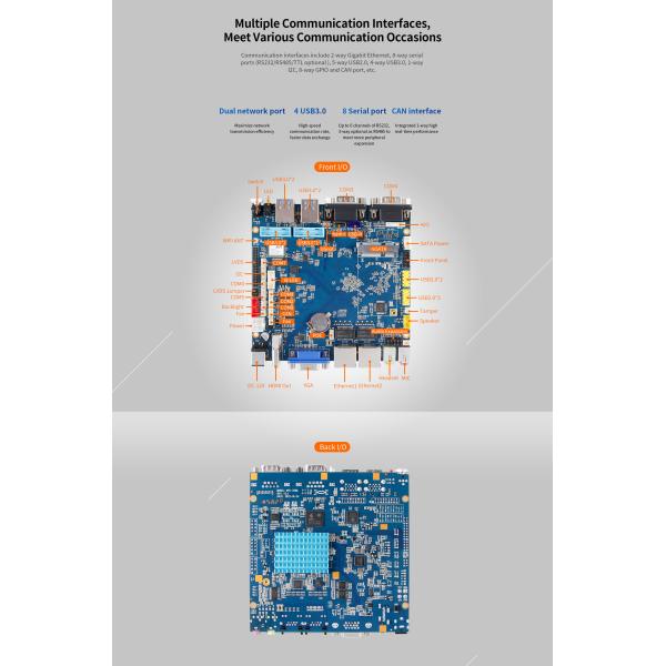 UPC-3568 Intelligent industrial computer Mainboard 1-way tamper-proof control interface WiFi 6