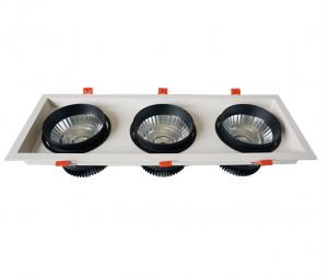 China COB Grille LED Ceiling Downlights Three Head High Brightness With Alu Housing wholesale
