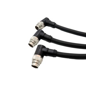 China Metal Shell M5 M16 Waterproof Cable Assembly Industrial Grade PVC Cover Male To Female wholesale