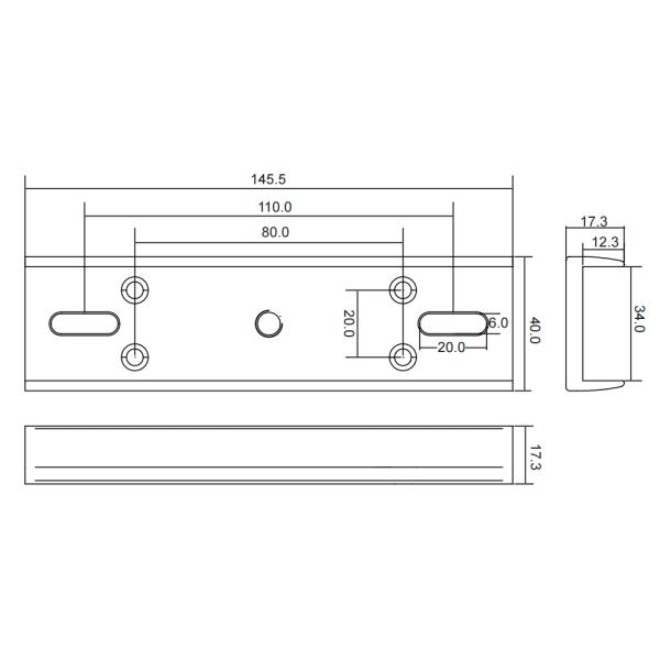 180I Magnetic Lock Bracket for 180KG Electro Magnetic Door Locks