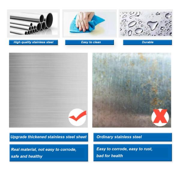 Stainless Steel Upright Refrigerator Freezer 360L 4 Doors Commercial Kitchen