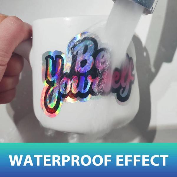 Customizable Label Printing Inkjet Print Holographic Self-adhesive Film PP Cold Transparent Holographic Lamination Film