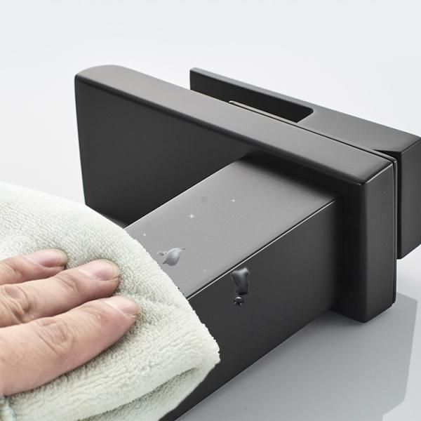 SUS304 Stainless Steel Waterfall Single Hole Single Handle Basin Mixer In Chrome Matte Black