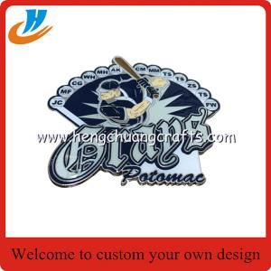 China Custom design baseball badge soft enamle with epoxy baseball lapel pin on sale