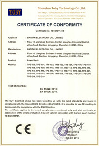 Batitan Electronic Co., Ltd Certifications
