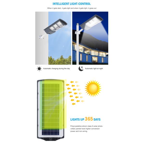 Garden Road Ip65 Outdoor Waterproof Solar Light ABS 100w 200w 300w 400w 500w Integrated All In One Led Solar Street Light