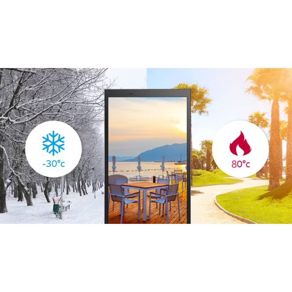 55 Inch Outdoor Digital Signage with 4K Ultra HD 3000 Nits Brightness and 50000H Lifespan LCD Advertising Machine