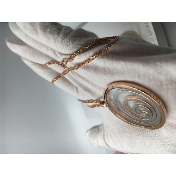 Round Shape 18k Rose Gold Pendant , SI H Quality Chopard Happy Spirit Pendant
