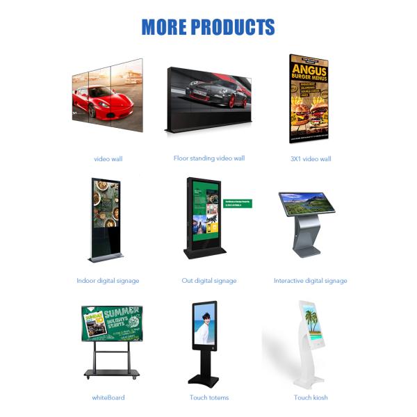 WA9 55 Inch Floor Standing Interactive Touch Screen Kiosk Totem for Wayfinding and Advertising