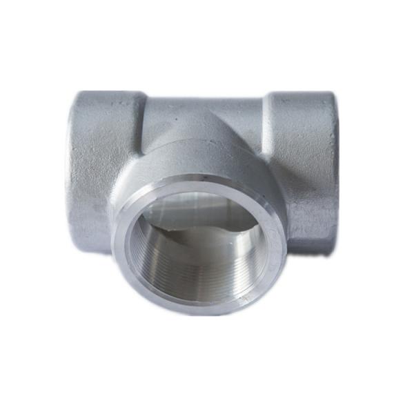 Hot Dip Galvanized SS Threaded Pipe Tee Equal Diameter Customized