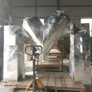 11KW Spice Herb V Type Powder Mixer Dry Wet Liquid Powder Blending Equipment