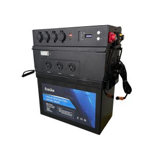 China Ecolite 12.8V 300Ah 3840Wh portable power Lithium Battery integrate 1200W inverter on sale