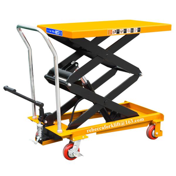 Height Adjustable Manual Lift Table 800KG Mini Hydraulic Scissor Lift Platform