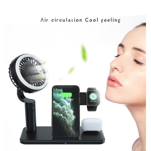 15W Fast Wireless Charging Stand With Fan Light