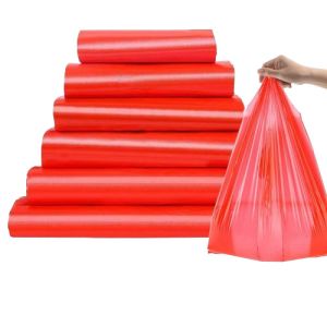 China Medium Reusable Plastic Vest Carrier Bags HDPE LDPE Colored T Shirt Bags on sale