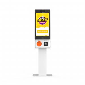China 21.5 23.8 27 Inch Self Ordering Kiosk With QR Scanner 80mm Thermal Printer For Catering wholesale