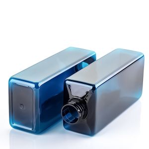 Big Volume Plastic Shampoo Bottles Packaging 400ml Square Shape