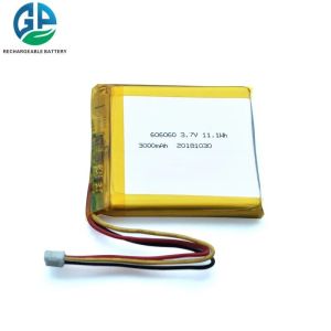China Ul Certified 606060 Rechargeable Li Polymer Battery 3.7v 3000mah wholesale