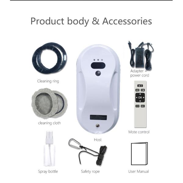 65dB 80w Window Cleaner Robot Remote Control App Vacuum Cleaner Robot