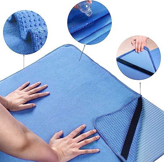Antimicrobial woven Custom Printed Non Slip Yoga Towel Eco Friendly