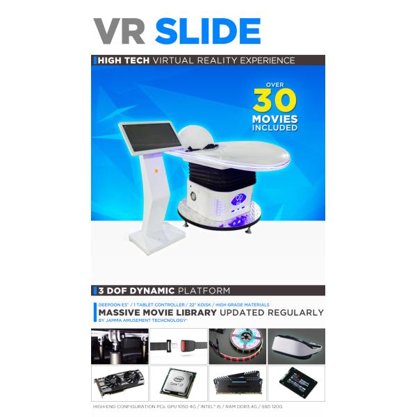 Amusement Center Virtual Reality Arcade , Galvanized Steel Frame VR Coin Operated Machine