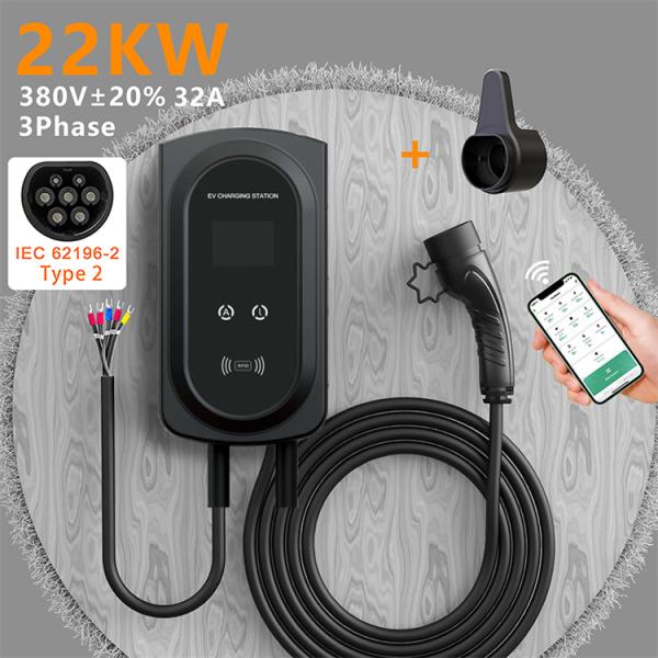 11kWh WIFI Level 2 EV Charger Station EVSE Wallbox 7KW 22KW For HYUNDAI KONA