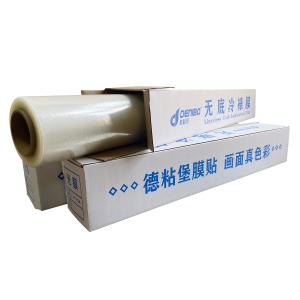 China Glossy Surface Finish CPP Bottomless Cold Lamination Film on sale