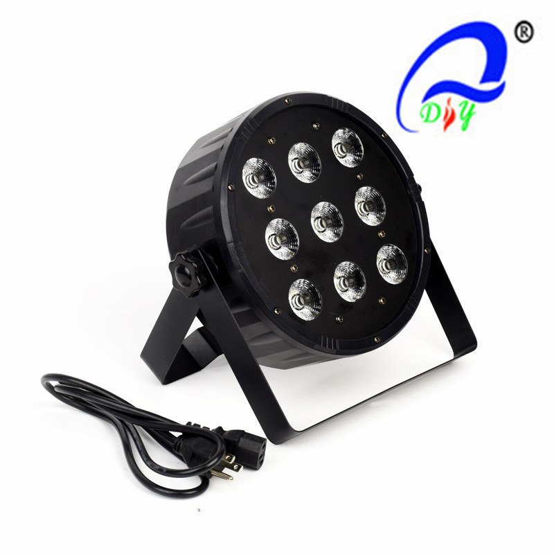 China 9 x 10W LED Par Light RGBW PAR 64 90W DMX512 Slim Effect DJ Stage Lighting on sale