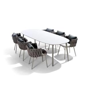 L580mm W610mm Seat Rattan Indoor Dining Table And Chairs