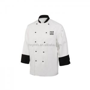 China Unisex Adults Chef Uniform Tops Customized Plus Size Reaction Double Breasted wholesale