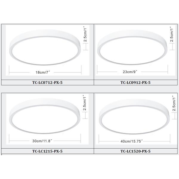 Safety Led Ceiling Light Fixture 16 Inch 20 Watt Adjustable For 5CCT
