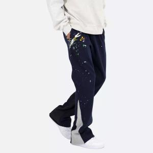 China Custom Cargo Pant Hip Hop Flare Pants Trousers 100% Cotton Loose Men's Sweatpants Cargo Pants on sale