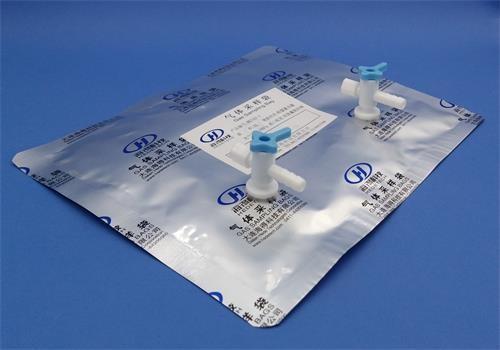 Quality China manufacturer Aluminium Multi-layer foil film gas sampling bag with stopcock side-opening dual-valve   DEV22_30L for sale