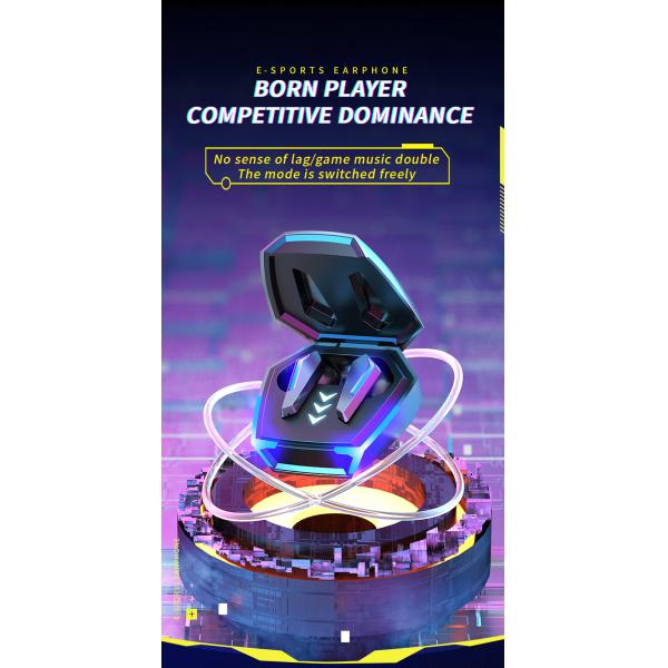 Low Latency Gaming and Phone Call True Wireless Headset with Noise Cancelling Technology