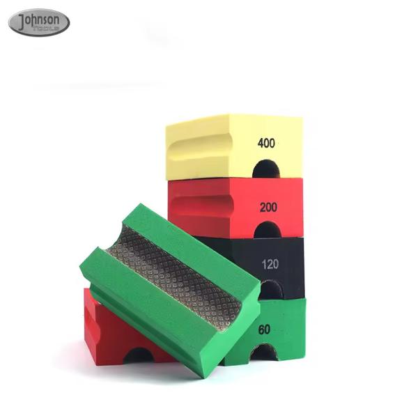 Quality Electroplated Diamond Hand Polishing Pads Sanding Block Foam Backing Pads For Wood Ceramics Glass Tile Concrete Marble for sale