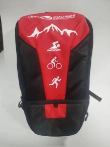China Detachable Bike Helmet Backpack Bag Red With Dry / Wet Separation wholesale